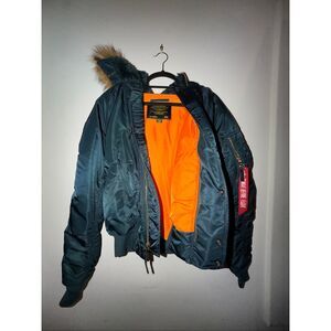 Alpha industries inc women’s blue bomber jacket size XSmall